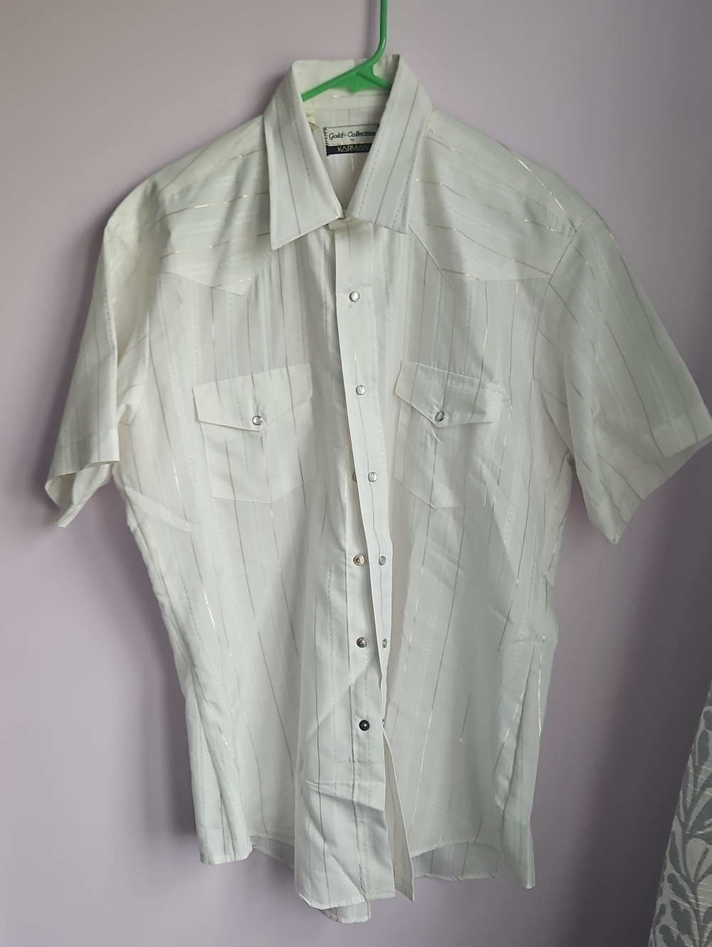 Karma White Short-Sleeve Button-Front Western Shirt